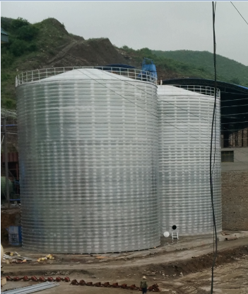 木鱼镇粮食钢板仓的安装全过程不用热焊接